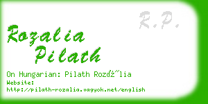 rozalia pilath business card